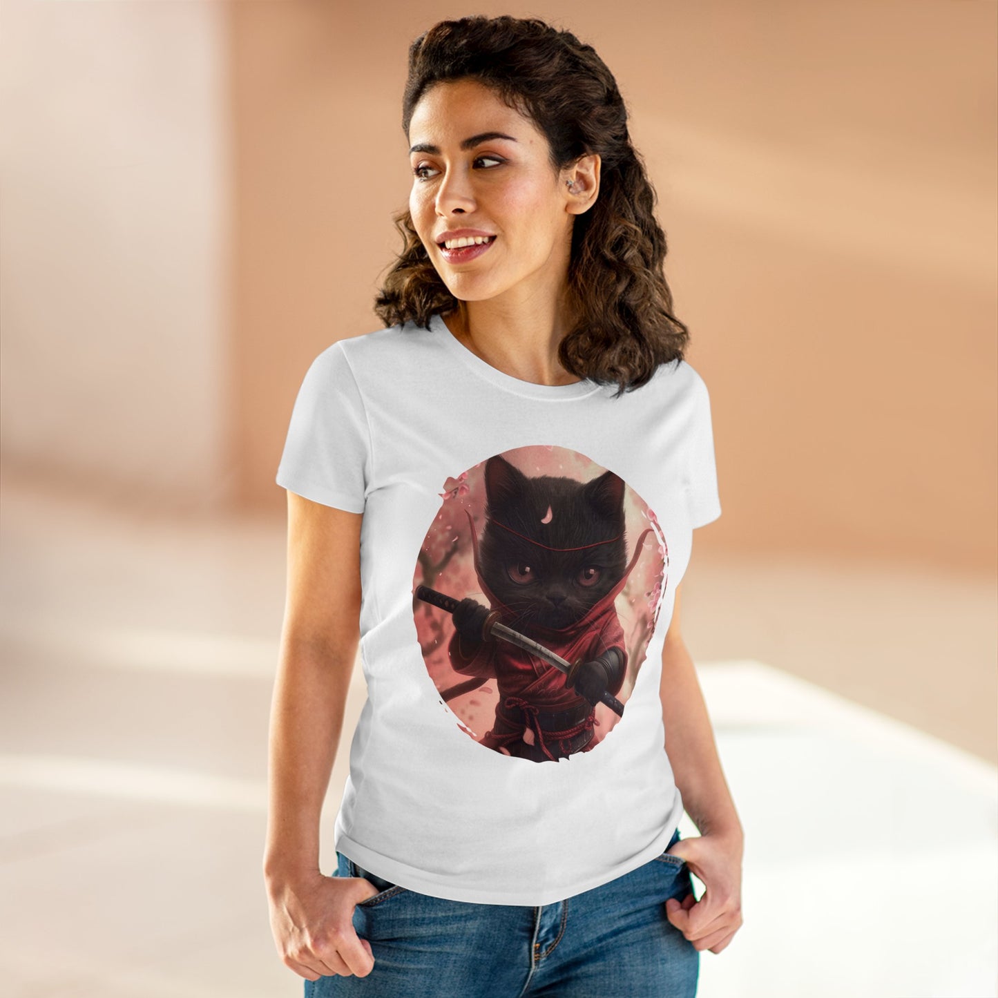 Ninja Kitty - Women's Midweight Cotton Tee