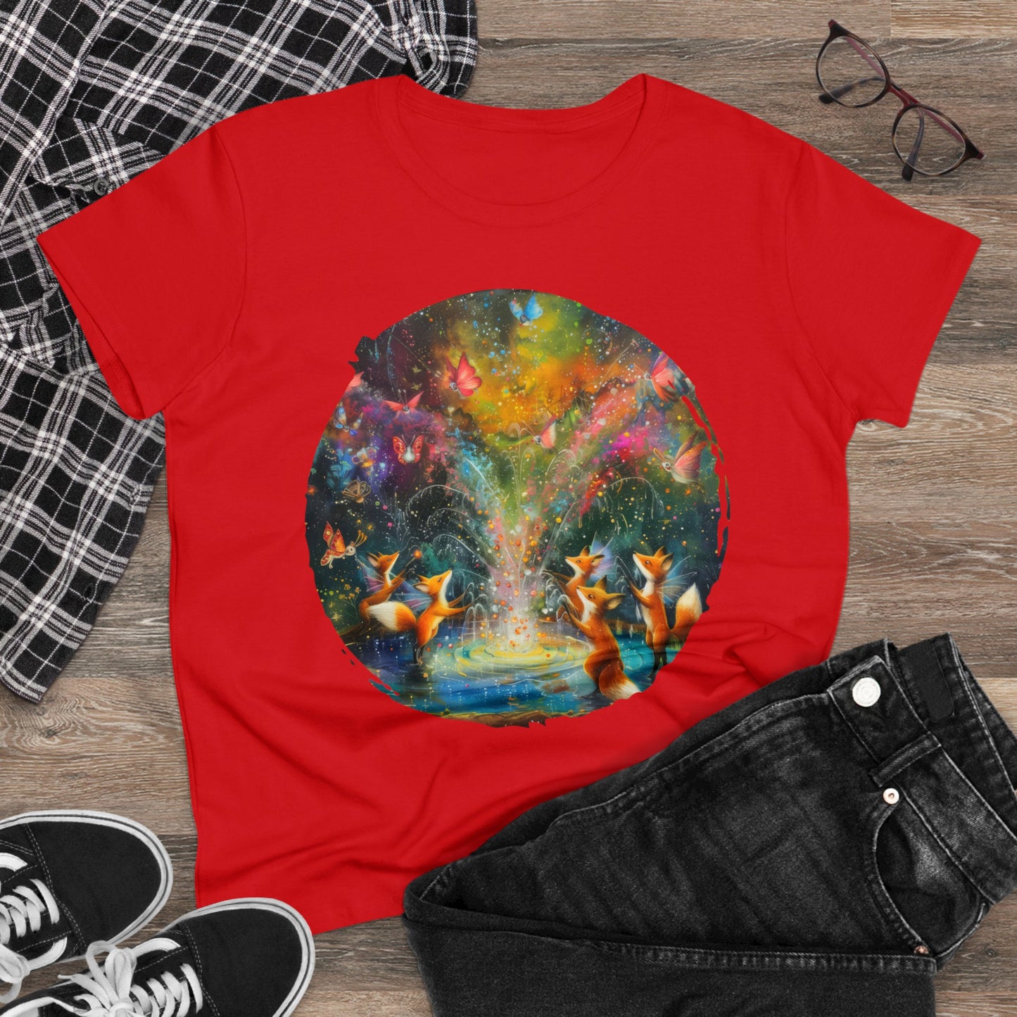 Fairy Celebration - Fantasy - Women's Midweight Cotton Tee