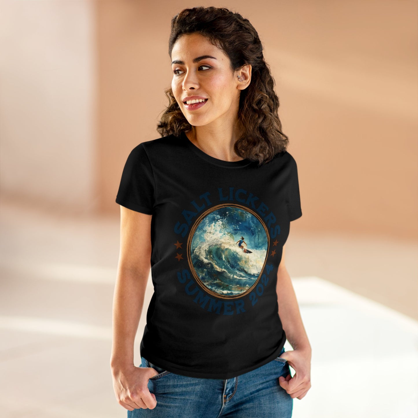 Surfing - Women's Midweight Cotton Tee