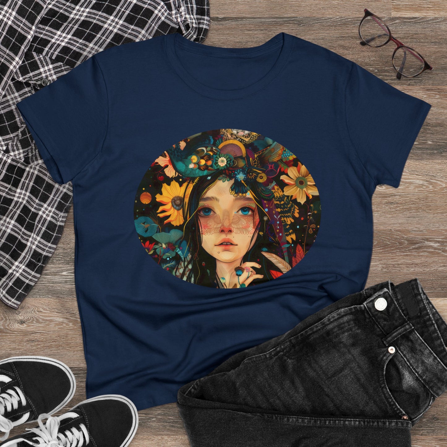 Flower Girl - Women's Midweight Cotton Tee