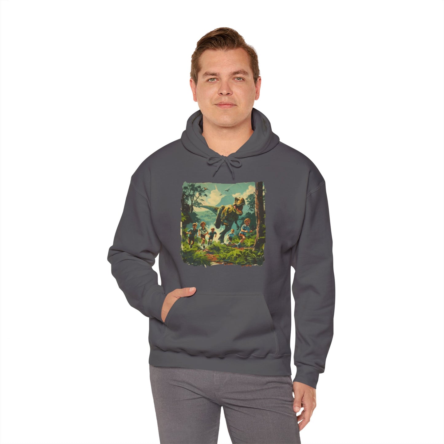 Dinosaur Chase - Unisex Heavy Blend™ Hooded Sweatshirt