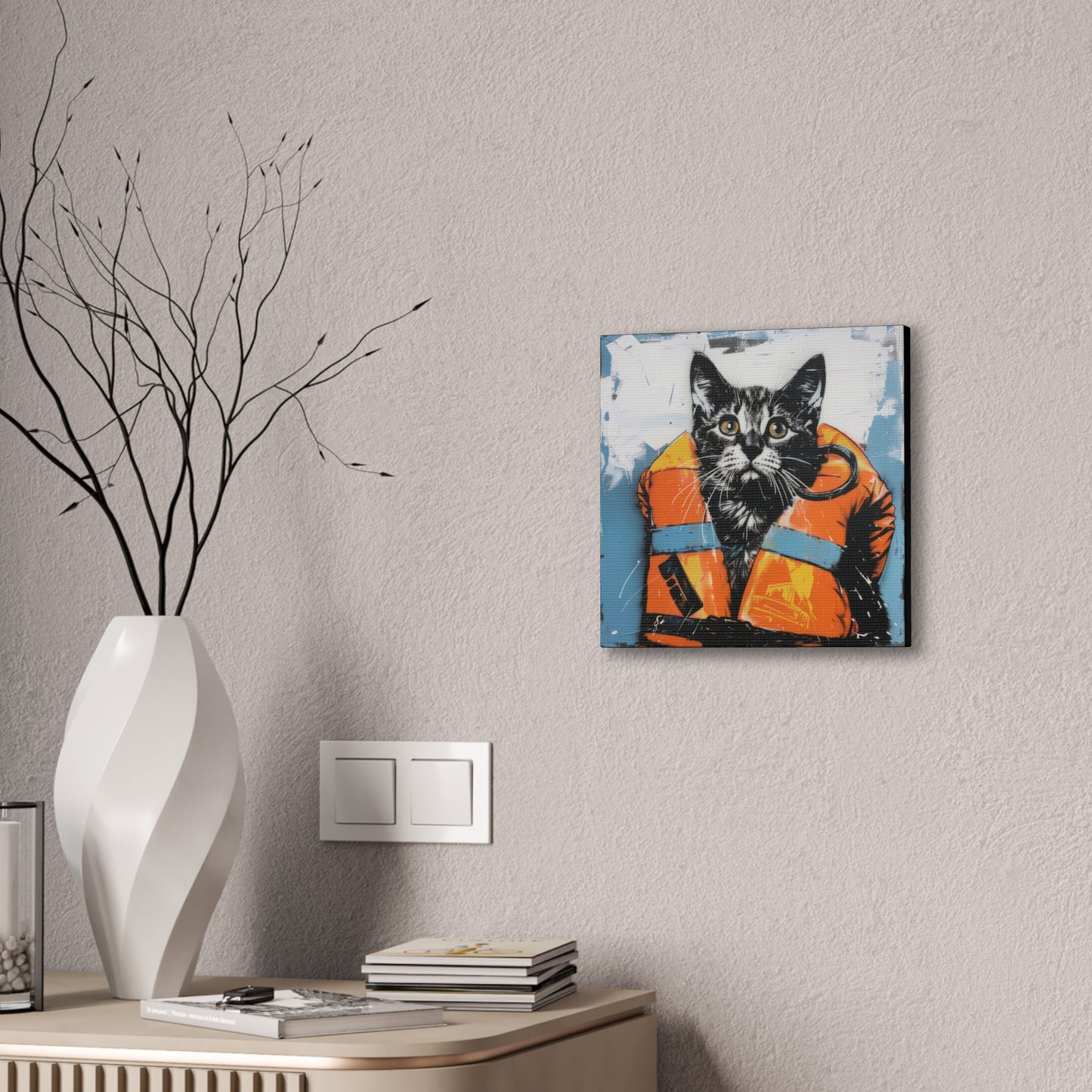 Rescue Cat - Canvas Stretched, 0.75"