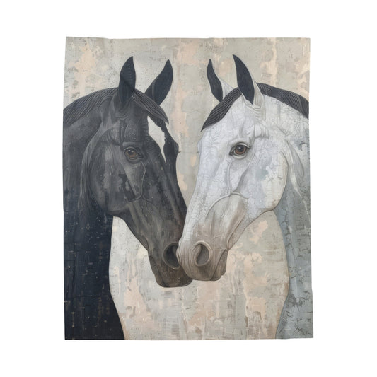 Horses - Velveteen Plush Blanket