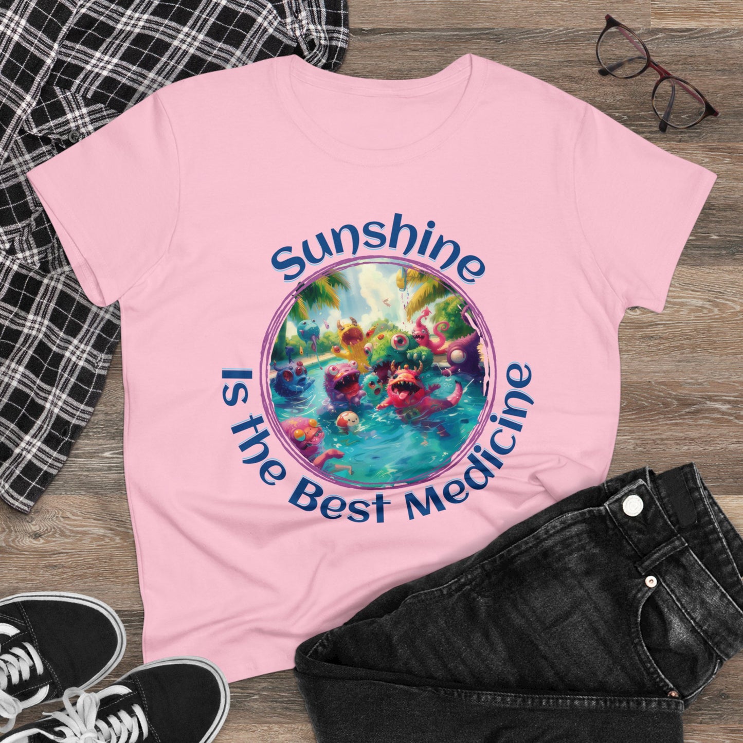 Sunshine is the Best Medicine - Women's Midweight Cotton Tee