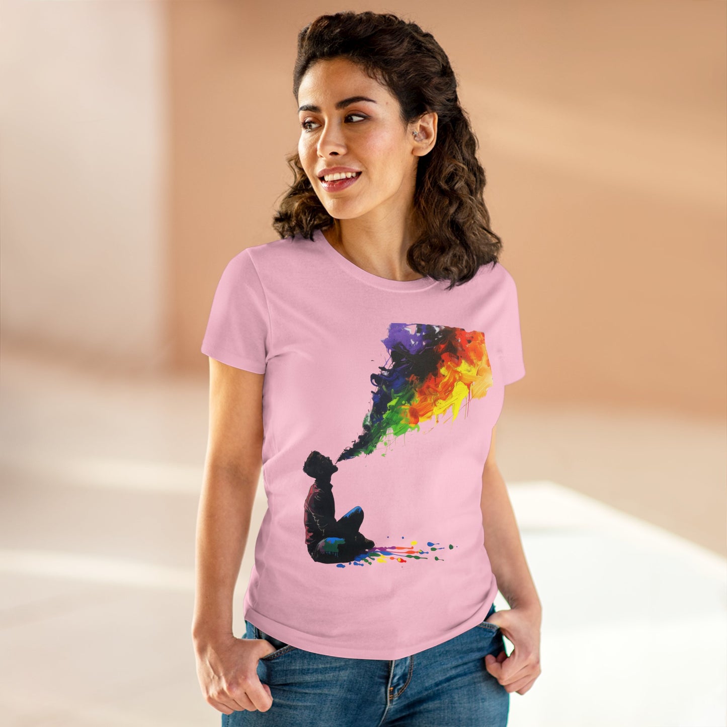 Rainbow Breath - Women's Midweight Cotton Tee