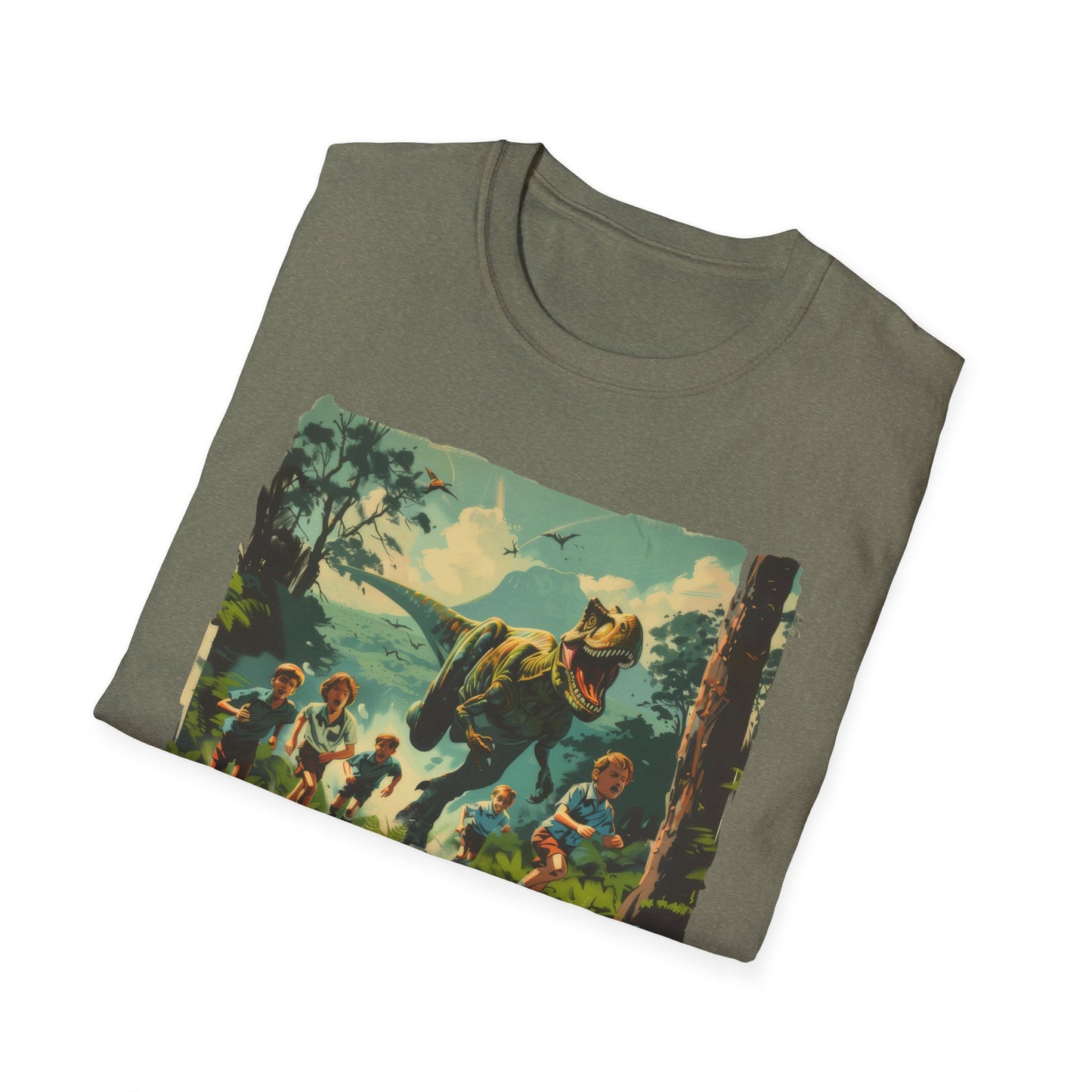 Dinosaur Chase - Unisex Softstyle T-Shirt