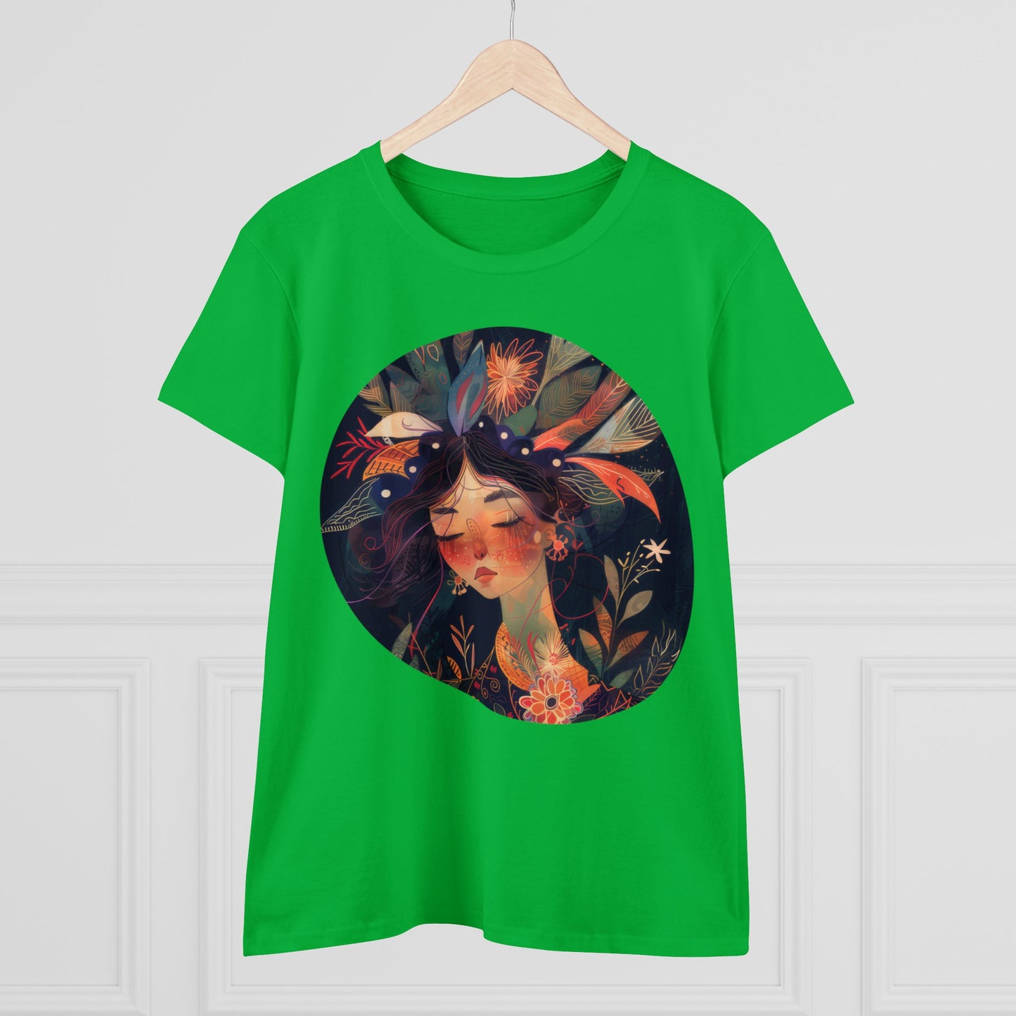 Flower Girl - Flowers - Women's Midweight Cotton Tee