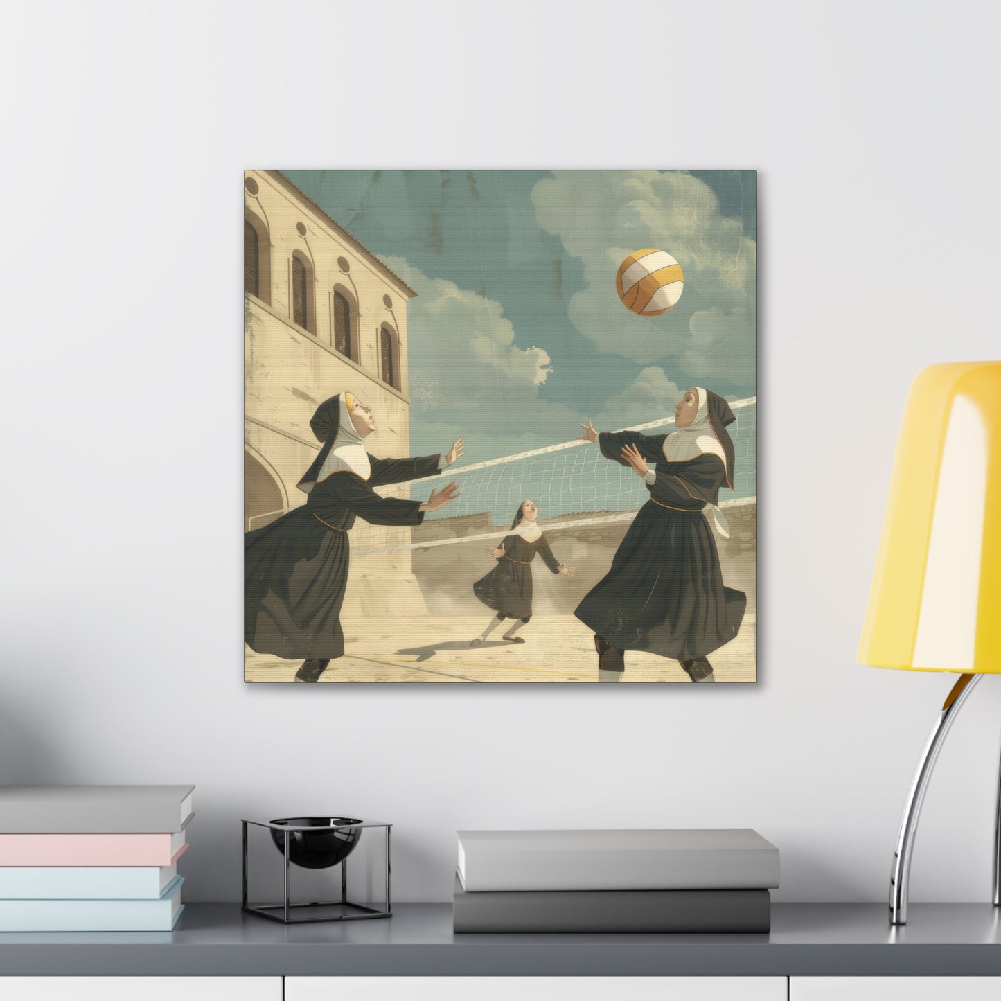 Nuns Volleyball - Canvas Stretched, 0.75"