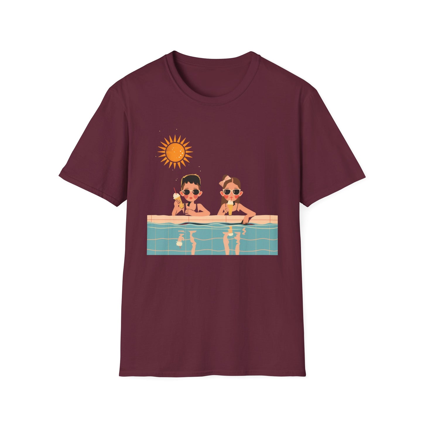 Poolside Ice Cream - Unisex Softstyle T-Shirt