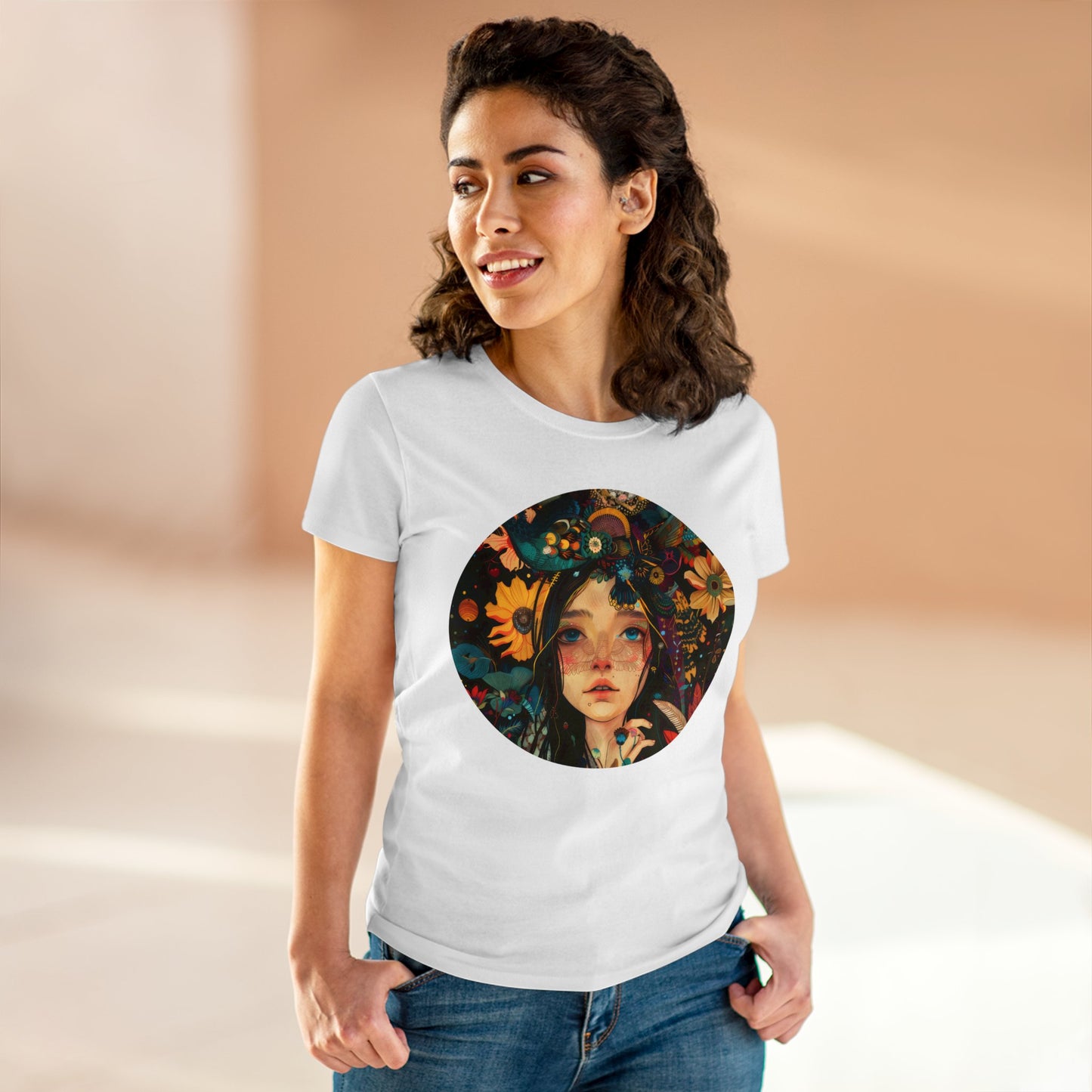 Flower Girl - Women's Midweight Cotton Tee