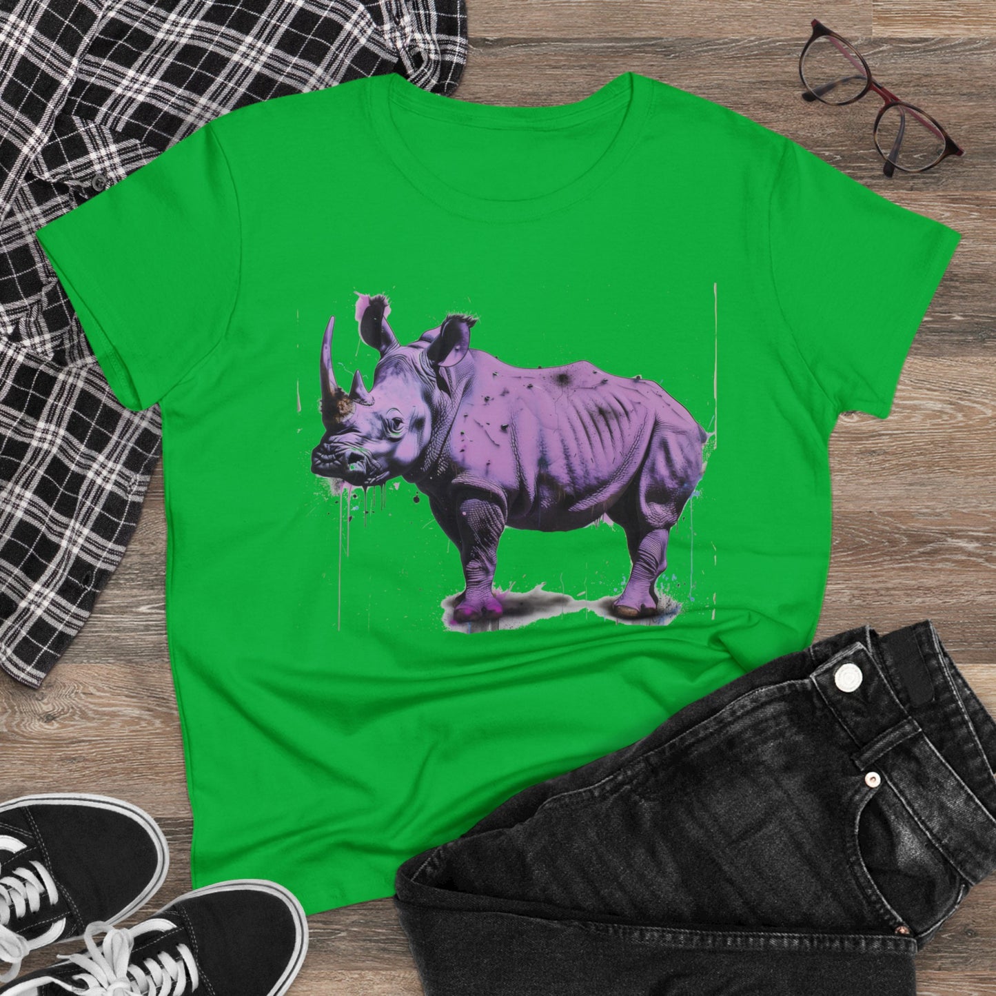 Purple Rhino - Women's Midweight Cotton Tee