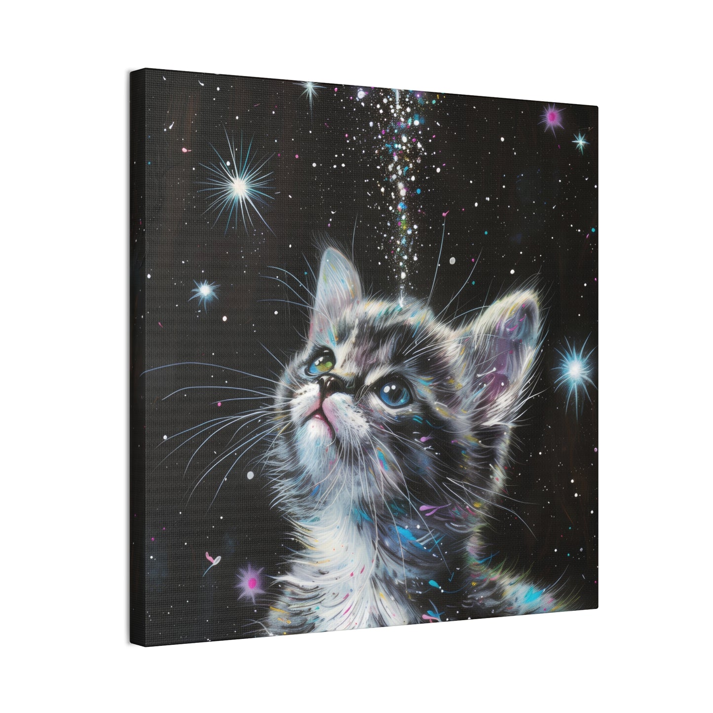 Sparkly Kitten - Canvas Stretched, 0.75" - Canvas Stretched, 0.75"