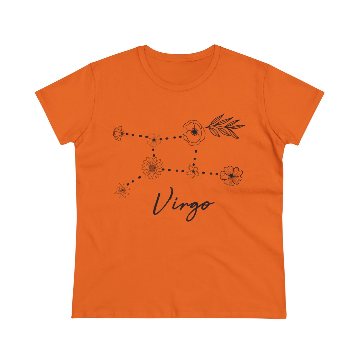 Flower Constellation - Virgo - Astrology - Women's Midweight Cotton Tee