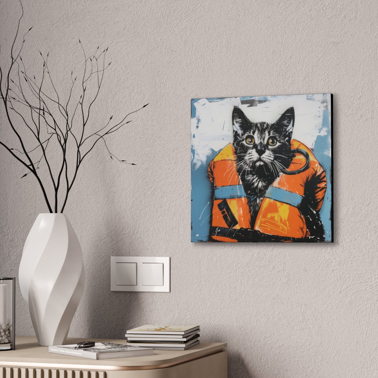 Rescue Cat - Canvas Stretched, 0.75"