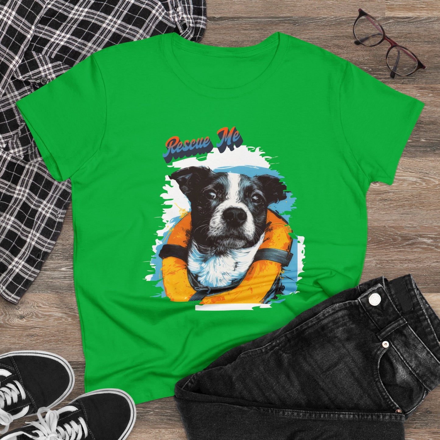 Rescue Dog - Women's Midweight Cotton Tee