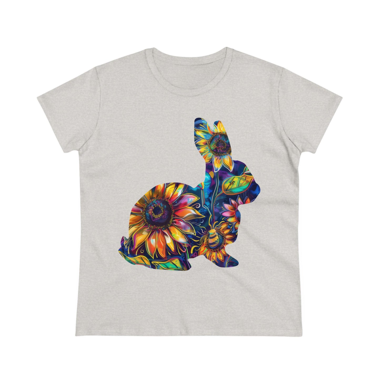 Flower Bunny - Women's Midweight Cotton Tee