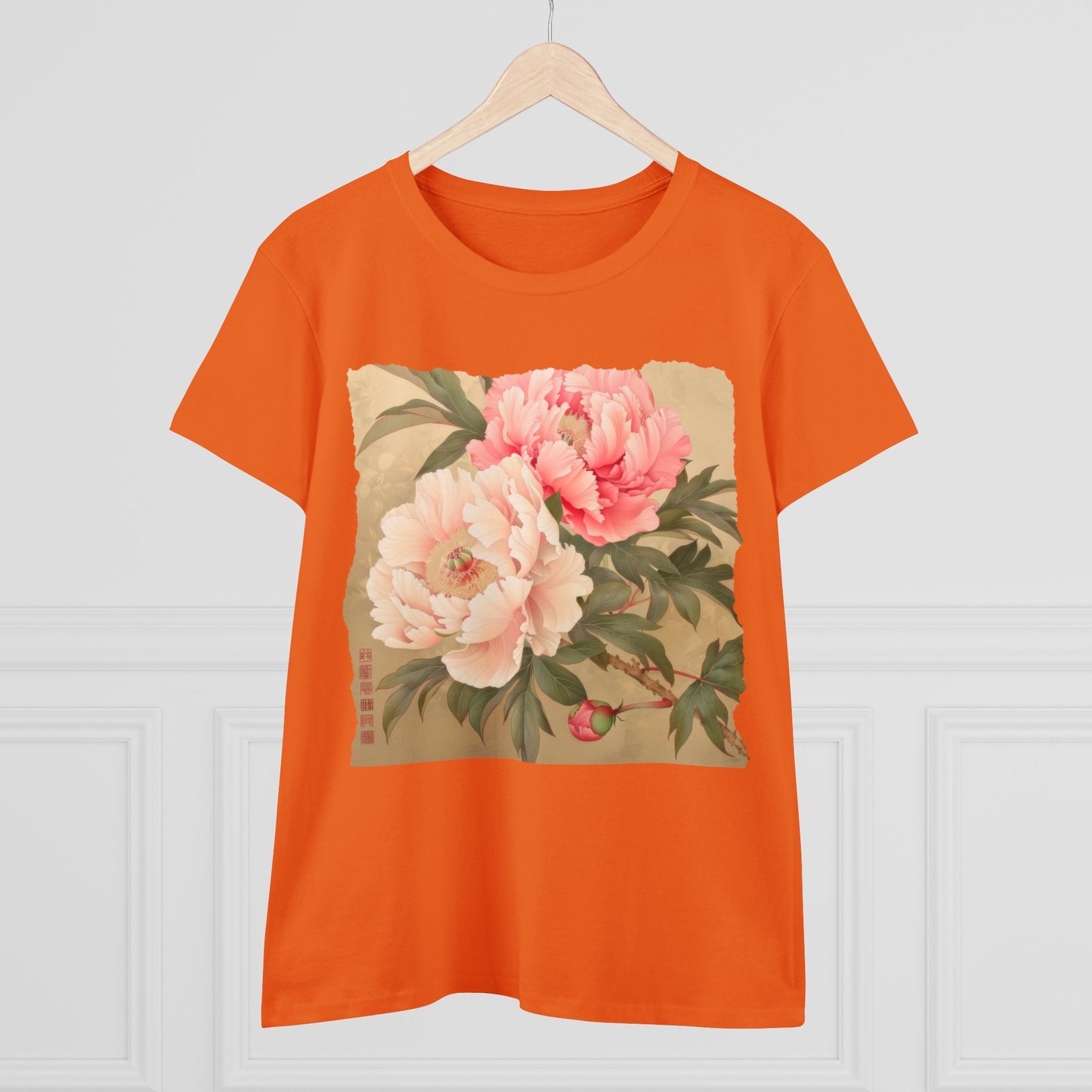 Peony - Flower - Women's Midweight Cotton Tee