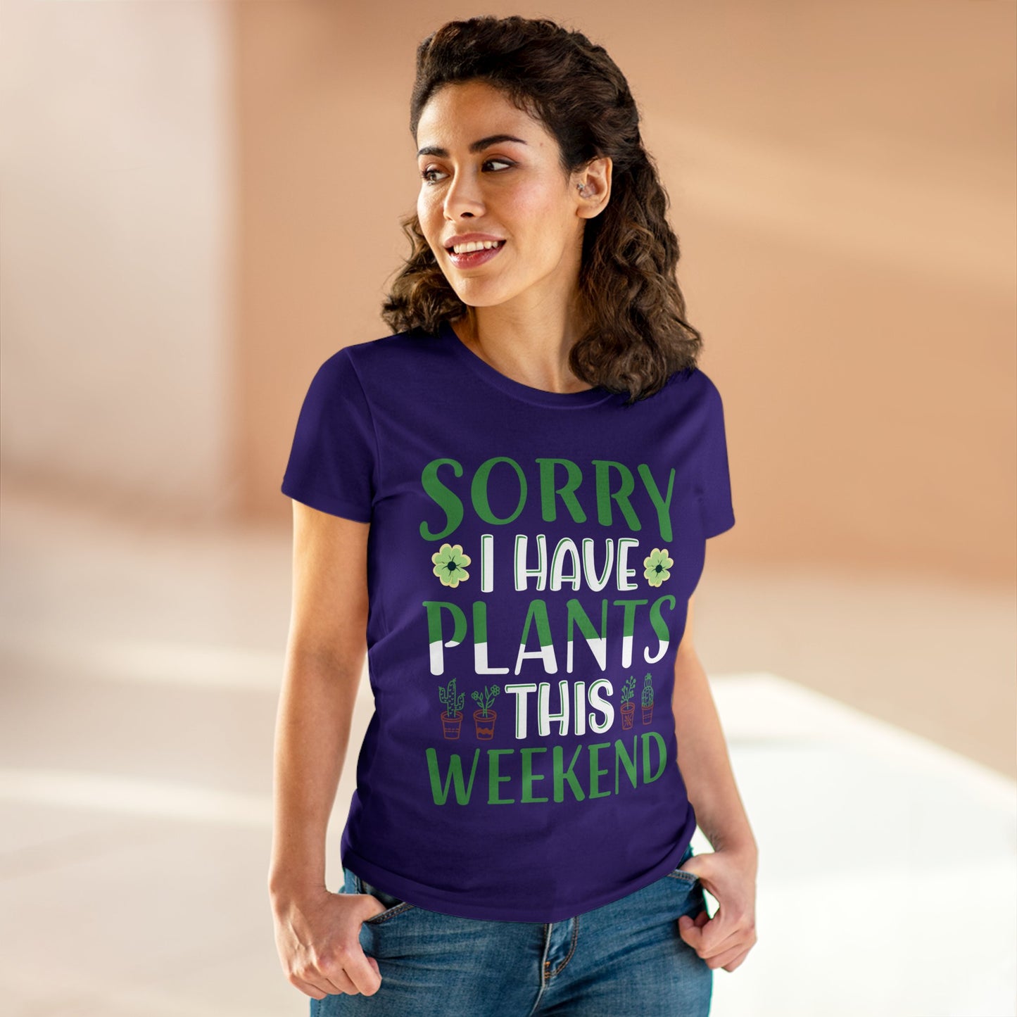 Sorry I Have Plants This Weekend - Gardening - Women's Midweight Cotton Tee