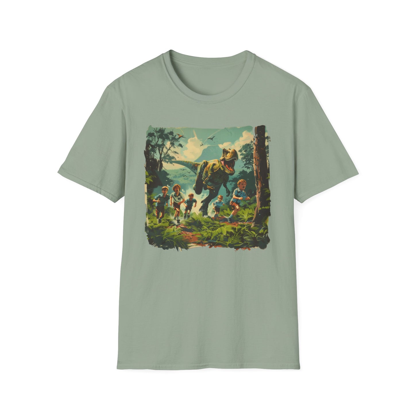 Dinosaur Chase - Unisex Softstyle T-Shirt