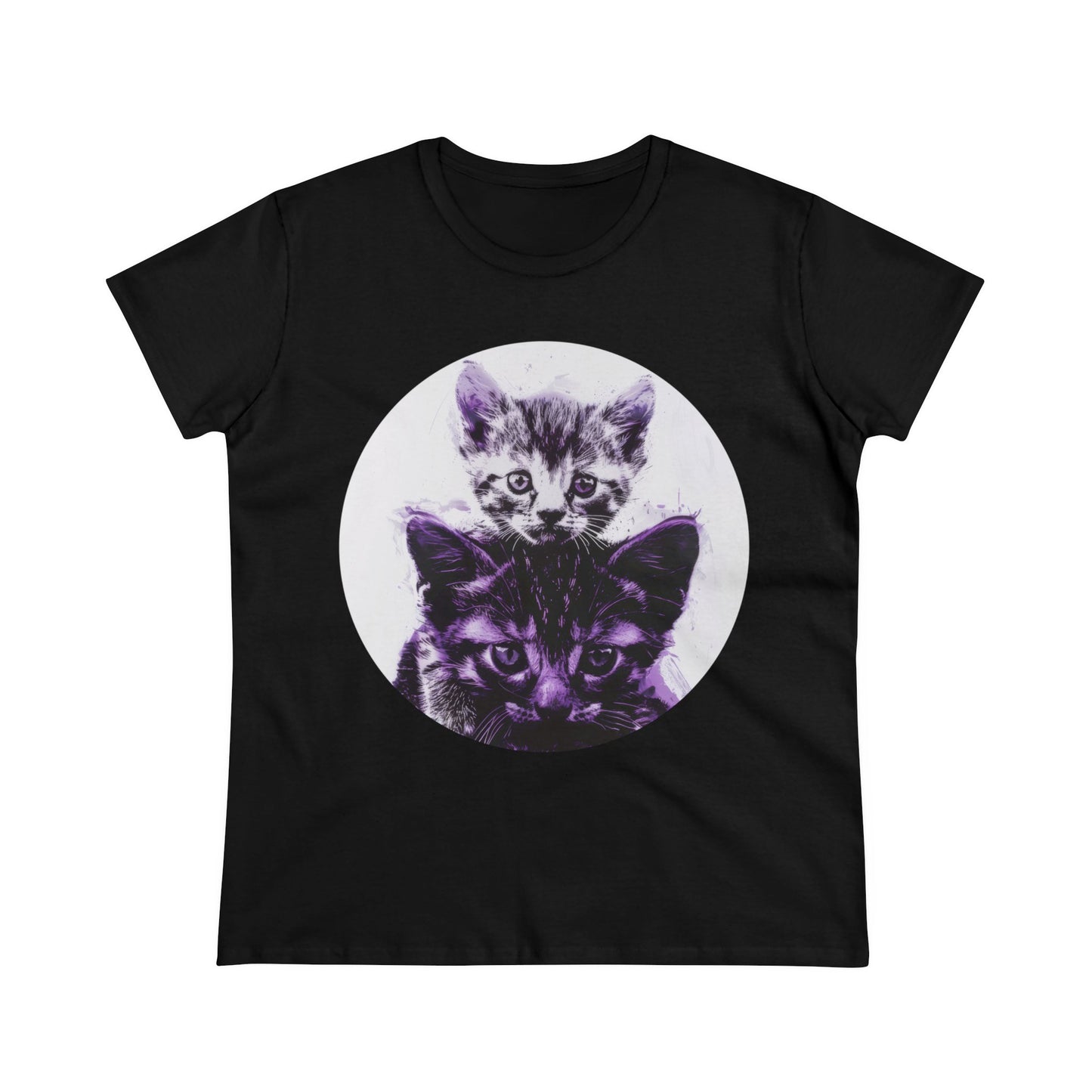 Stacked Cats - Women's Midweight Cotton Tee