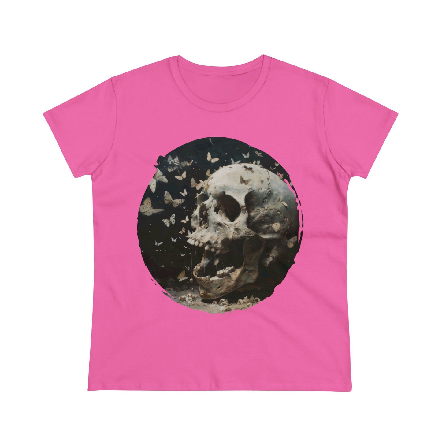 Skull and Butterflies - Women's Midweight Cotton Tee