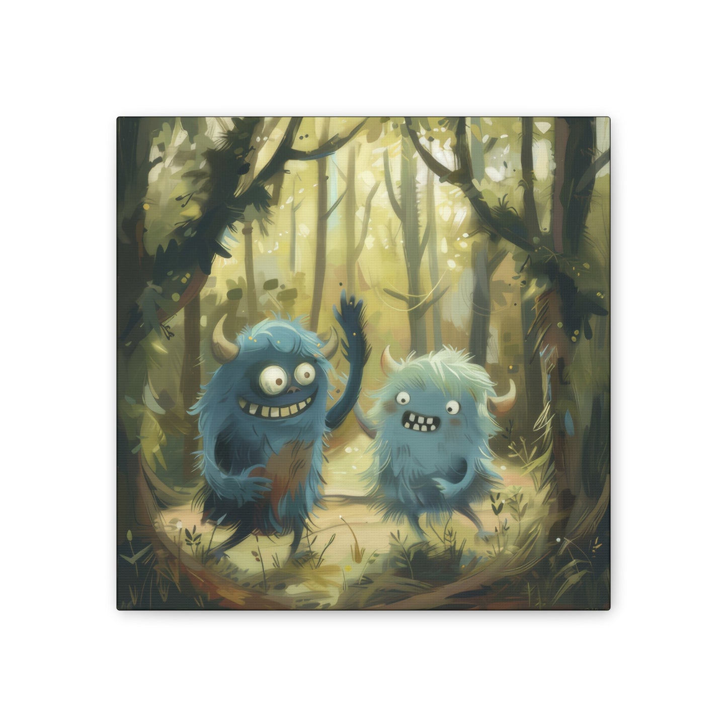 Happy Monsters - Canvas Stretched, 0.75"