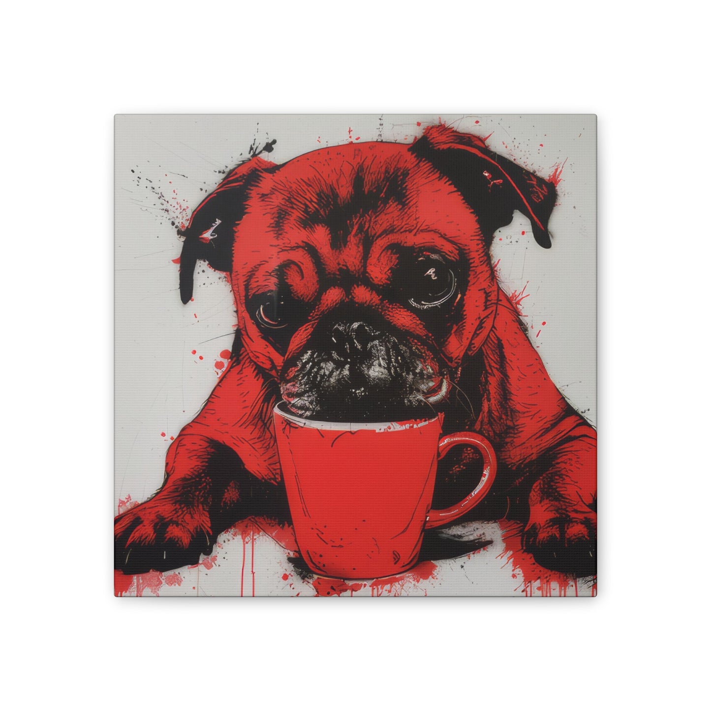 Coffee Dog - Canvas Stretched, 0.75"