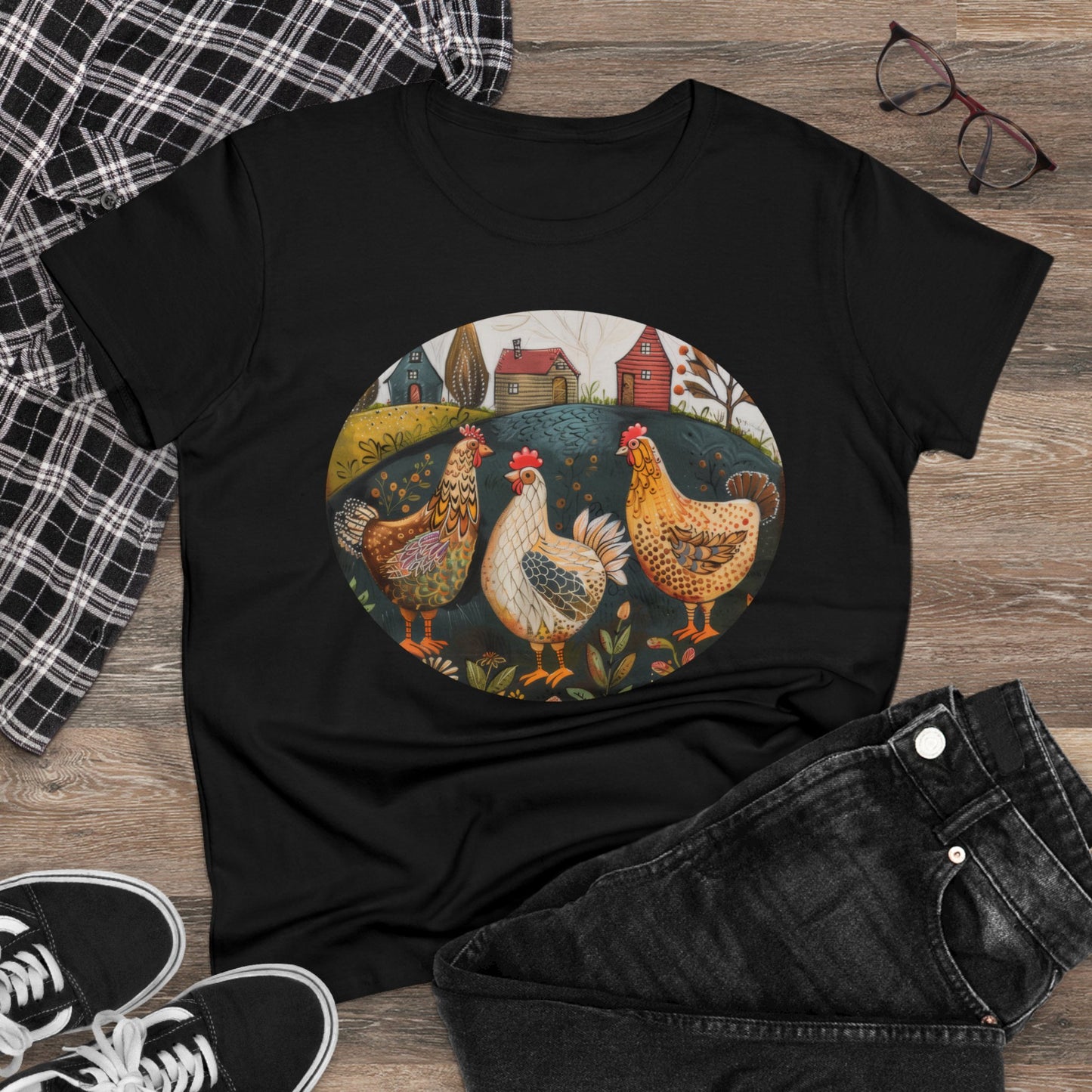 Chickens - Women's Midweight Cotton Tee