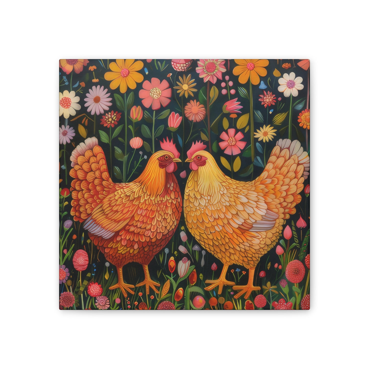 Chickens - Canvas Stretched, 0.75" - Canvas Stretched, 0.75"