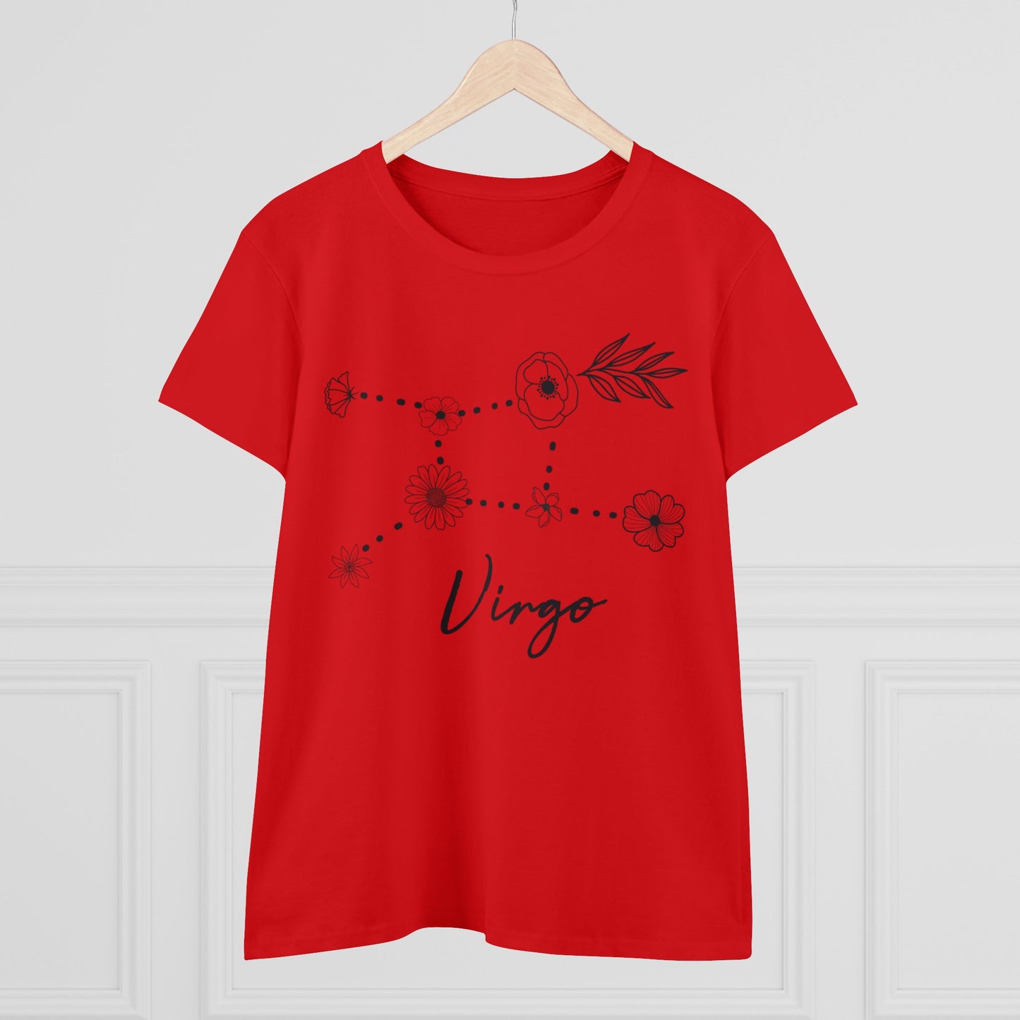 Flower Constellation - Virgo - Astrology - Women's Midweight Cotton Tee