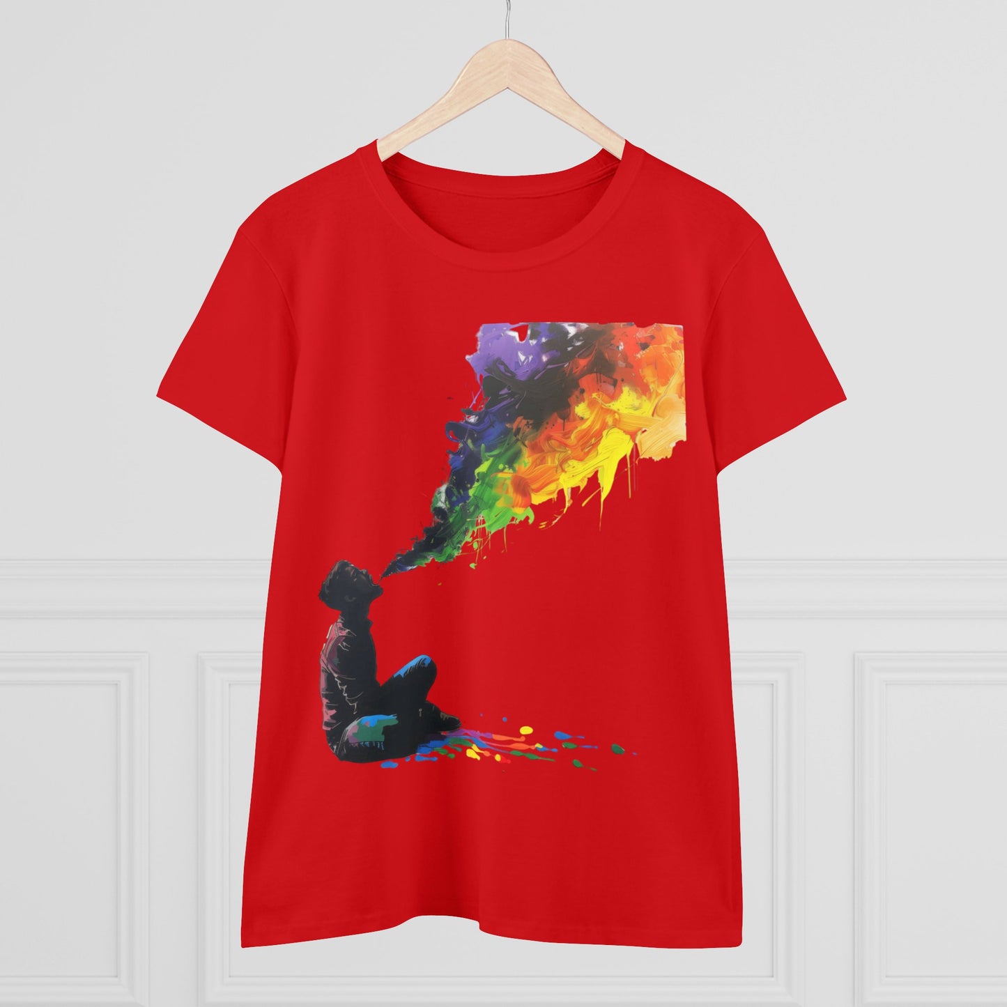 Rainbow Breath - Women's Midweight Cotton Tee