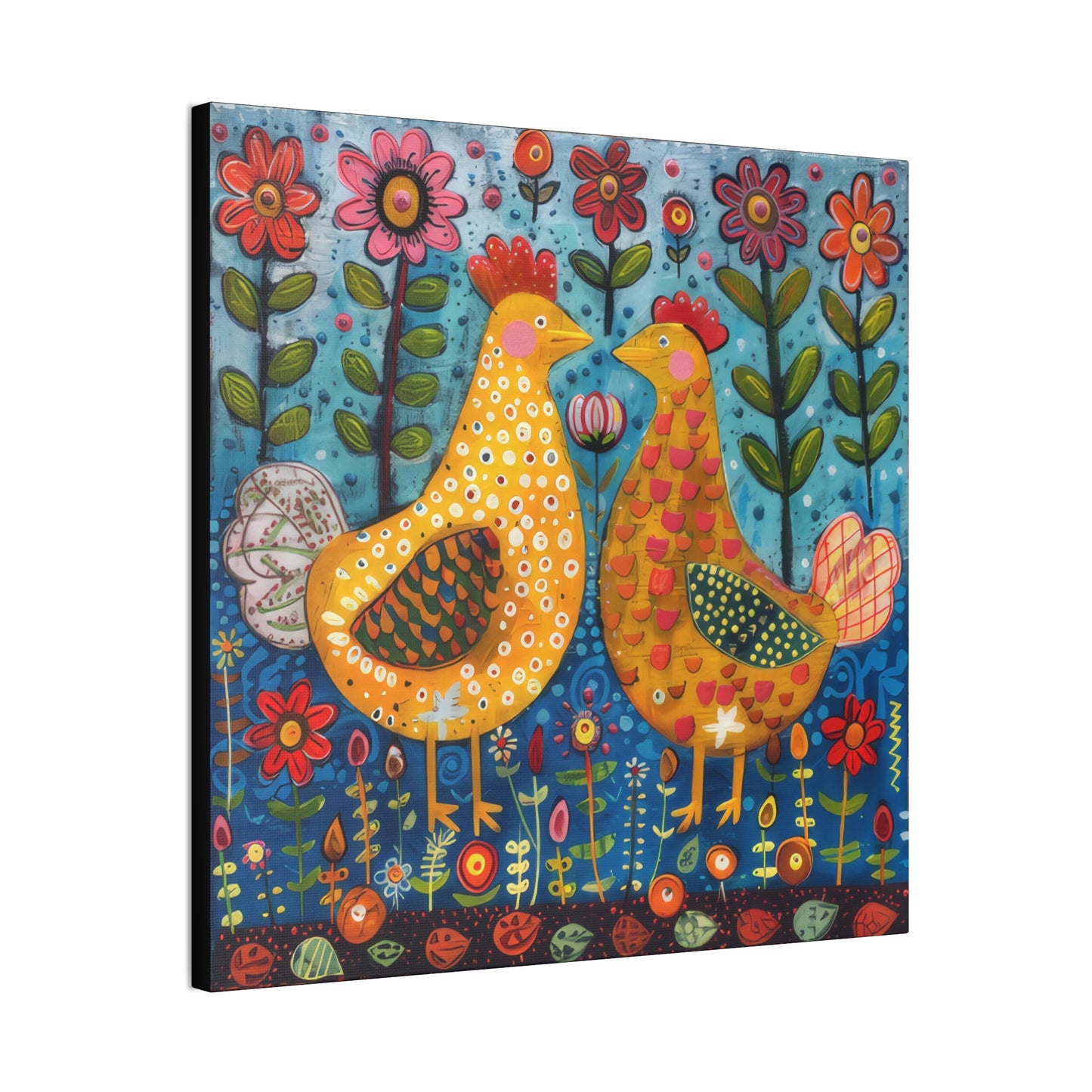 Chickens - Canvas Stretched, 0.75" - Canvas Stretched, 0.75"