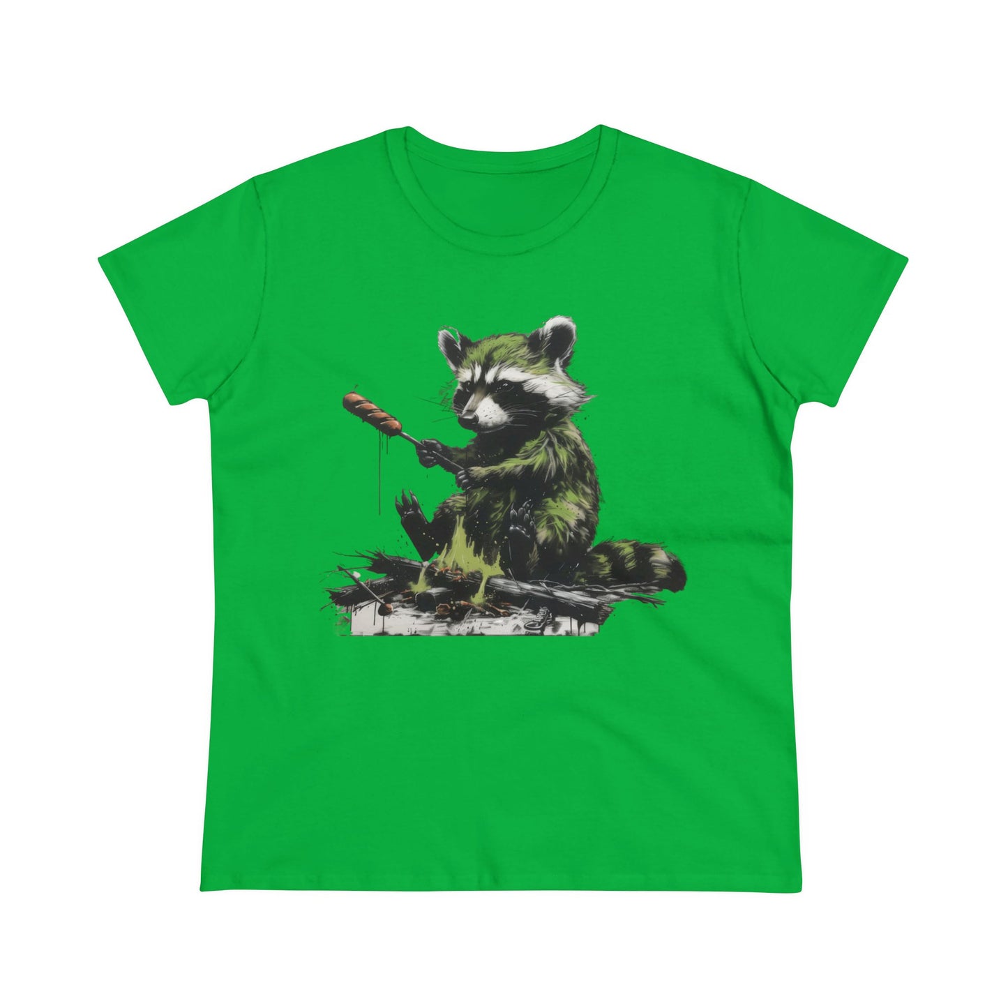 Raccoon Cookout - Women's Midweight Cotton Tee