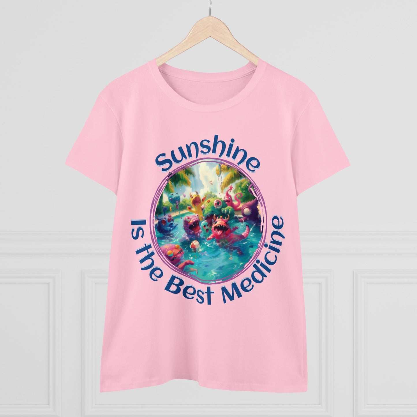 Sunshine is the Best Medicine - Women's Midweight Cotton Tee