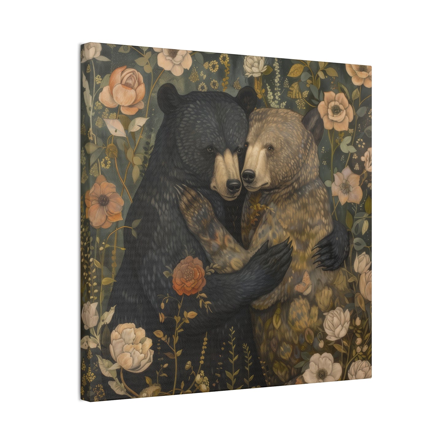 Hugging Bears - Canvas Stretched, 0.75" - Canvas Stretched, 0.75"