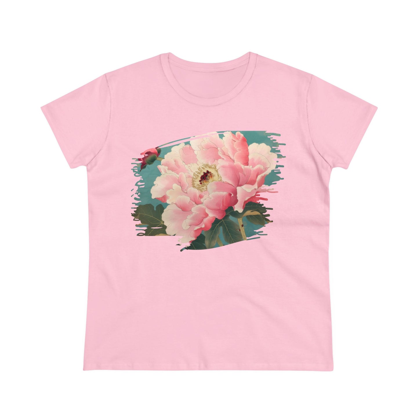 Peony - Flower - Women's Midweight Cotton Tee