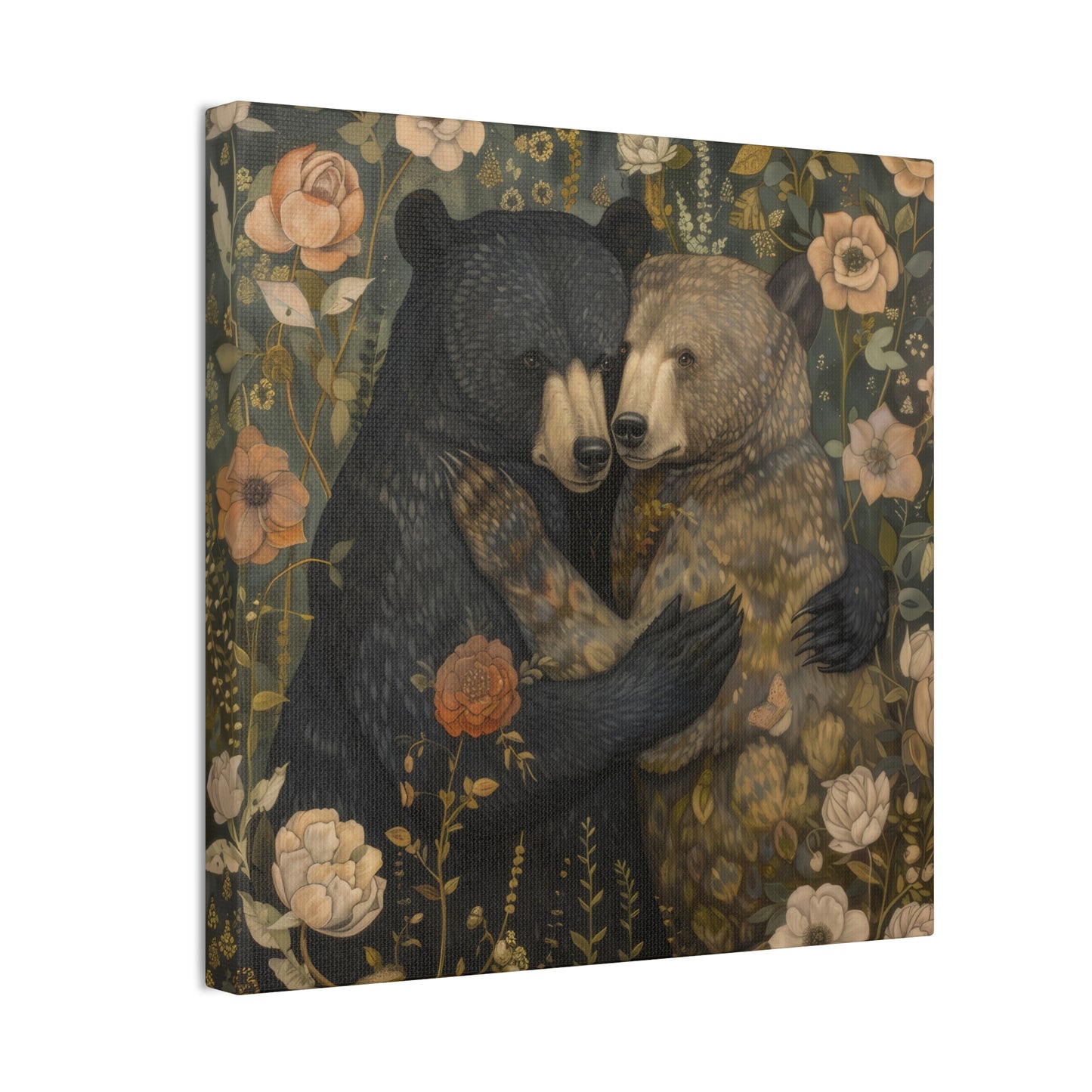 Hugging Bears - Canvas Stretched, 0.75" - Canvas Stretched, 0.75"