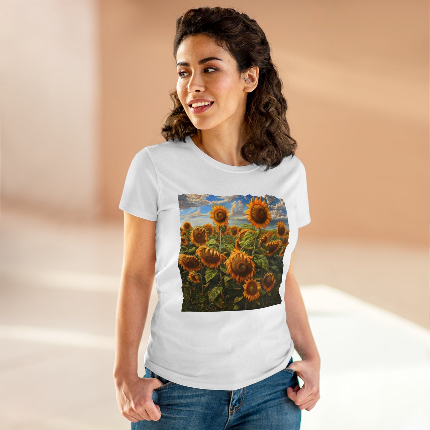 Sunflowers - Women's Midweight Cotton Tee