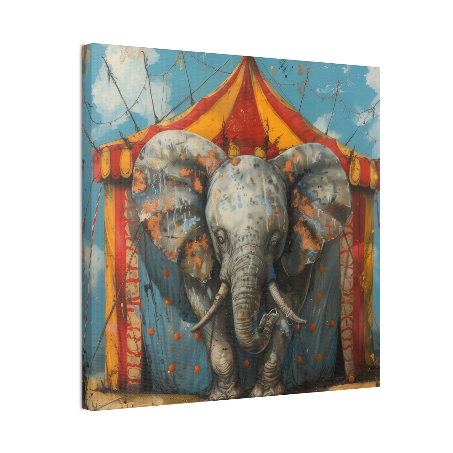 Circus Elephant - Canvas Stretched, 0.75"