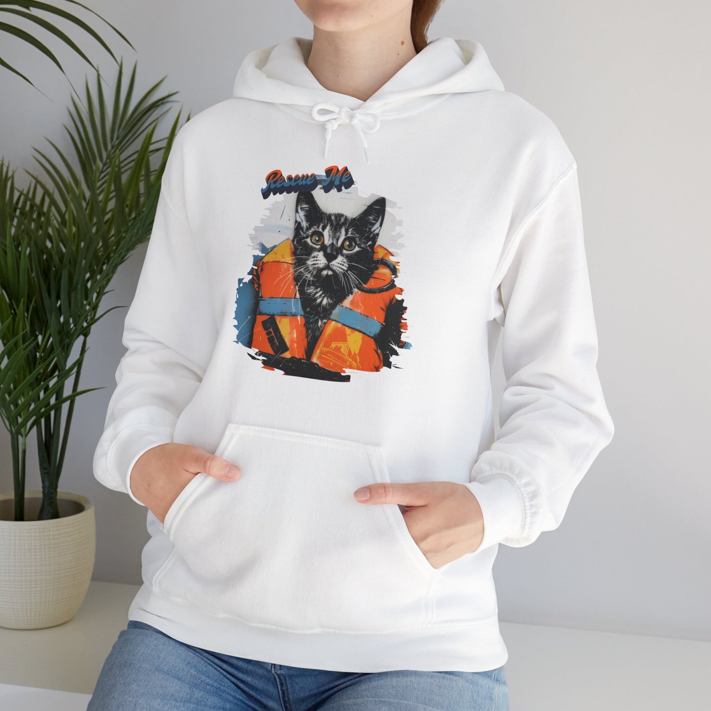 Rescue Cat - Unisex Heavy Blend™ Hooded Sweatshirt