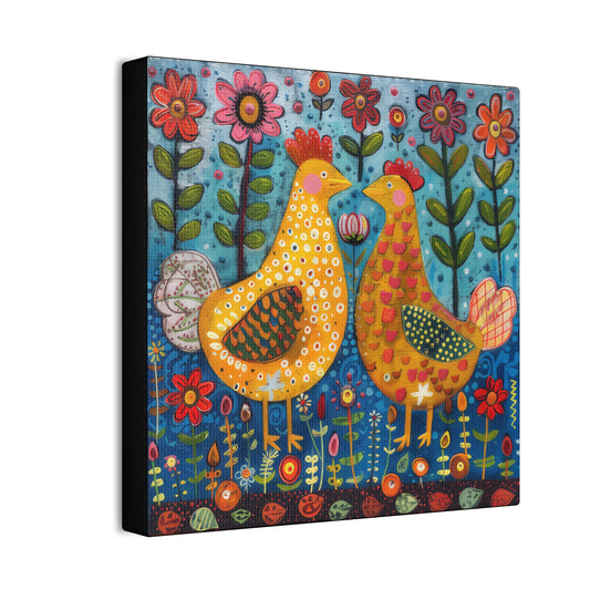 Chickens - Canvas Stretched, 0.75" - Canvas Stretched, 0.75"