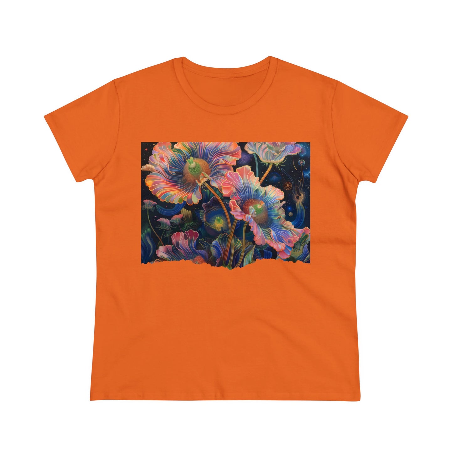 Pastel Flowers - Women's Midweight Cotton Tee