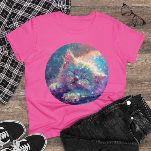 Sparkle Kitty - Women's Midweight Cotton Tee