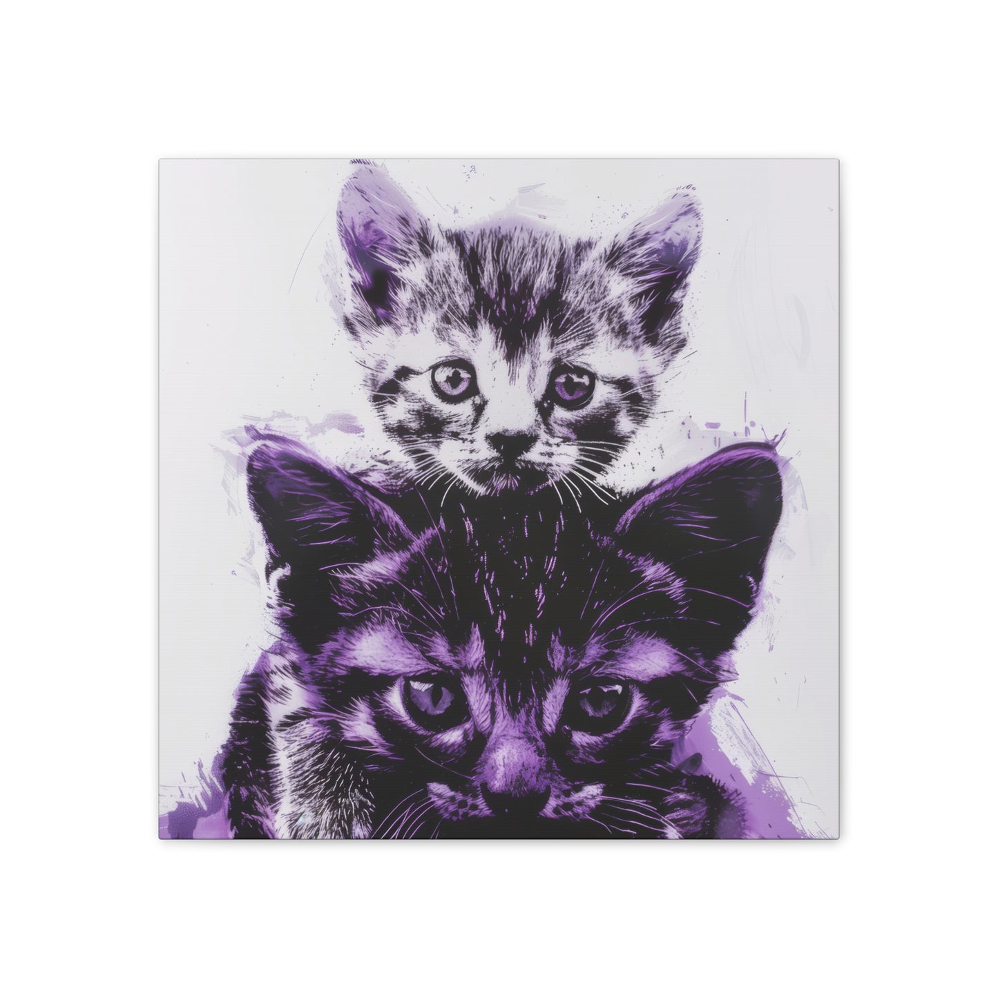 Stacked Cats - Canvas Stretched, 0.75"