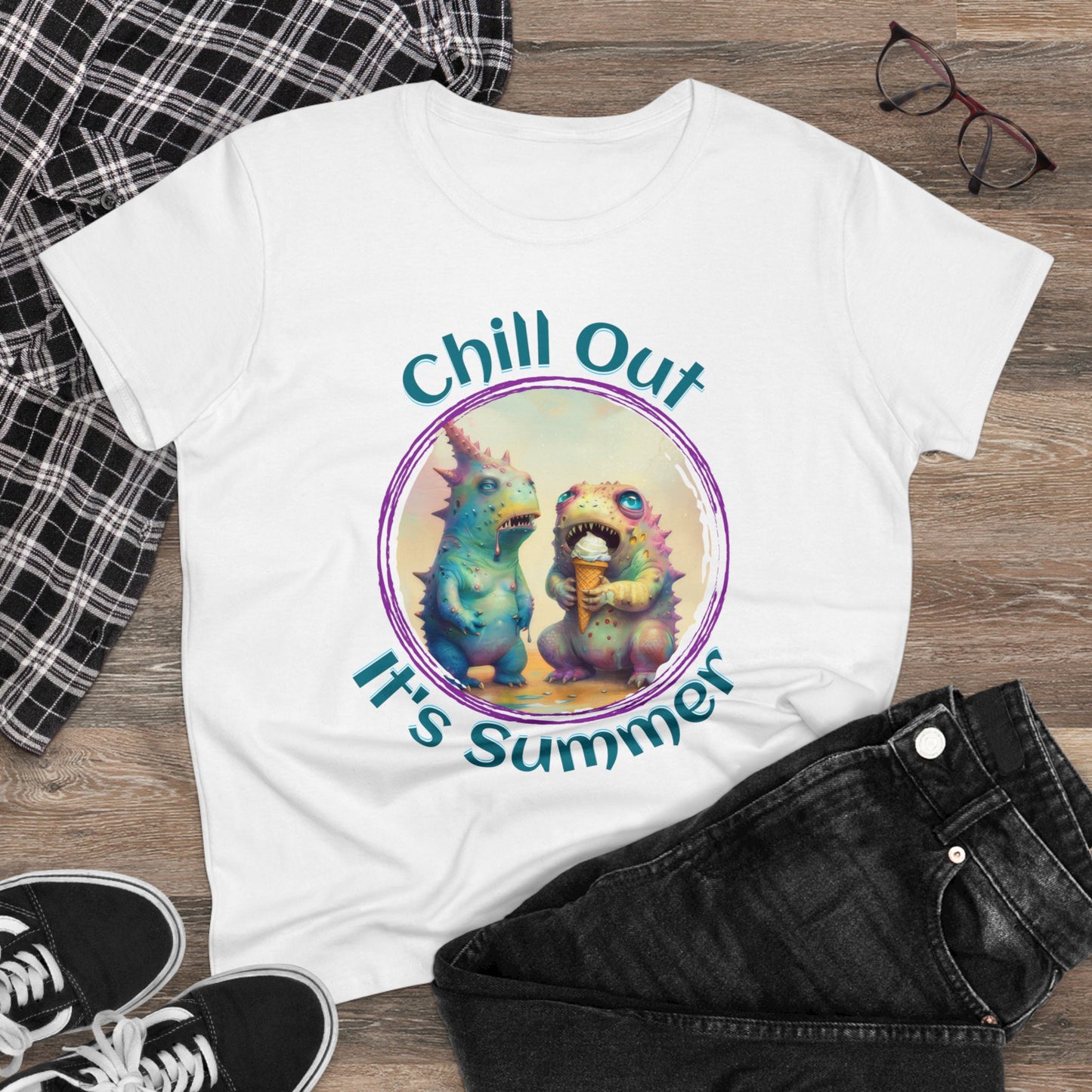 Chill Out, It's Summer - Women's Midweight Cotton Tee