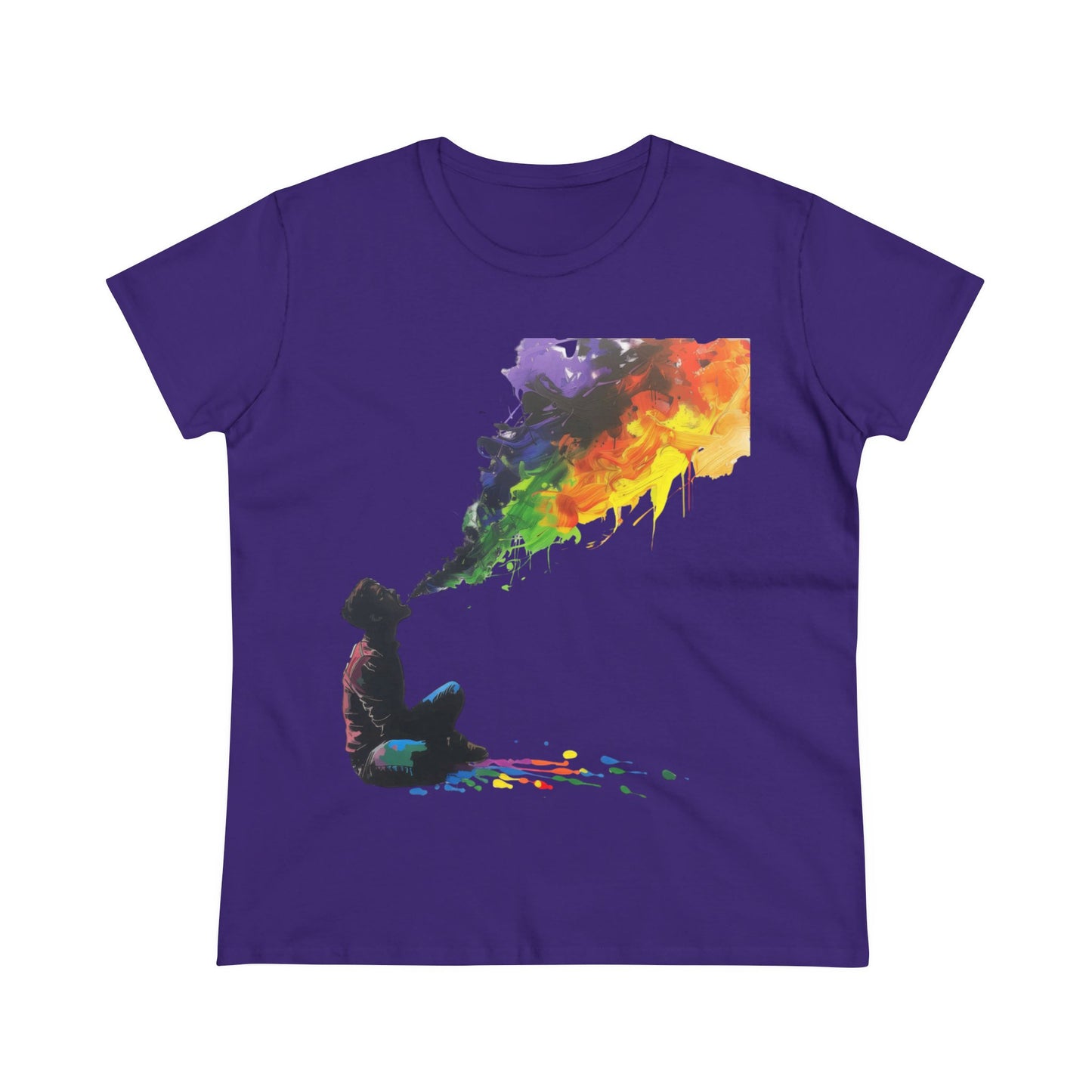 Rainbow Breath - Women's Midweight Cotton Tee