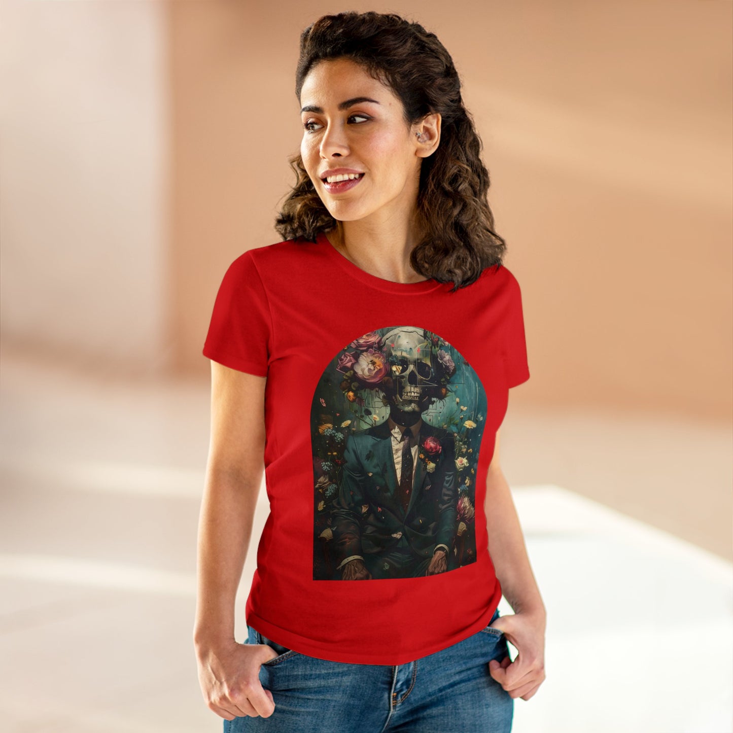 Flowers on My Mind - Women's Midweight Cotton Tee