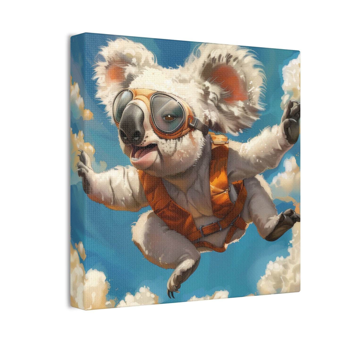 Koala Freefall - Canvas Stretched, 0.75"