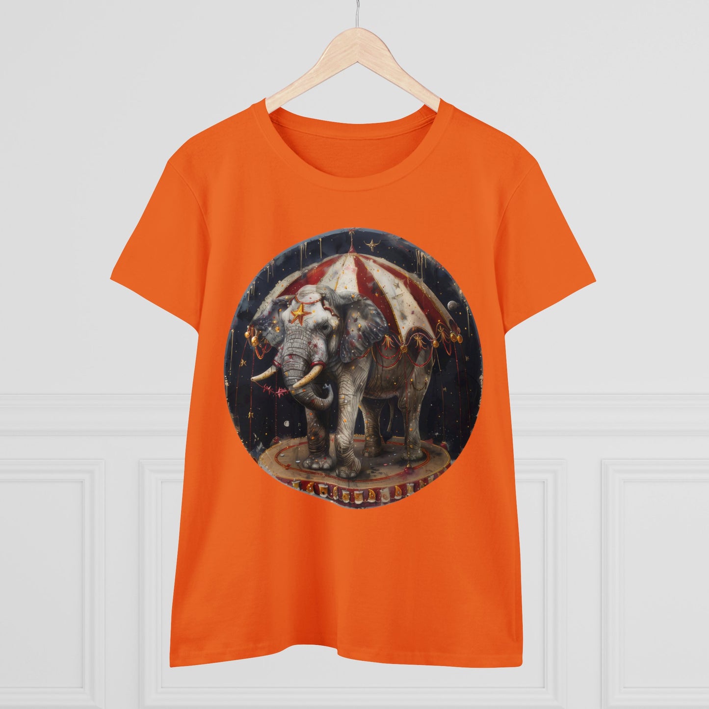 Circus Elephant - Women's Midweight Cotton Tee