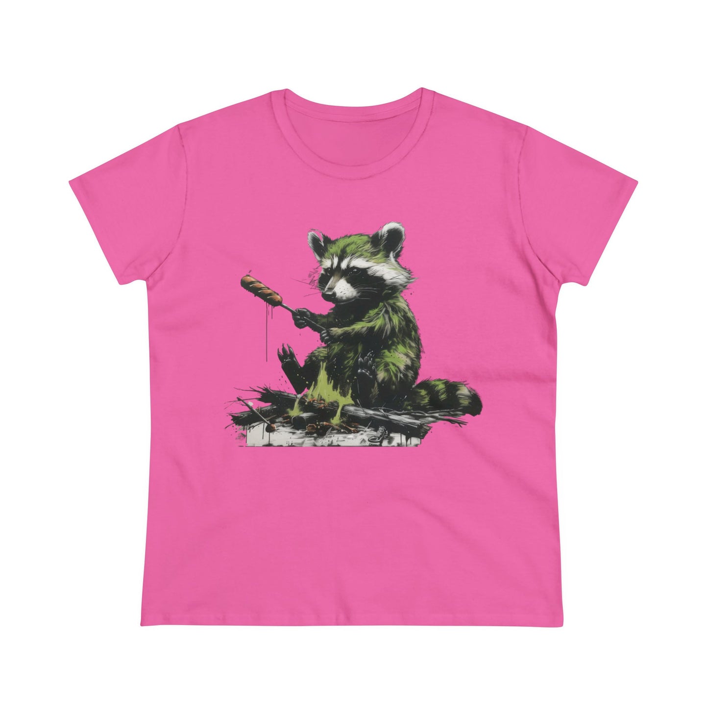 Raccoon Cookout - Women's Midweight Cotton Tee